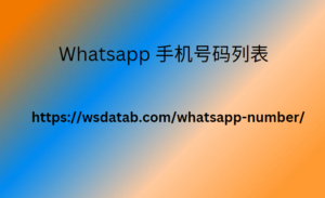 WhatsApp 号码数据 